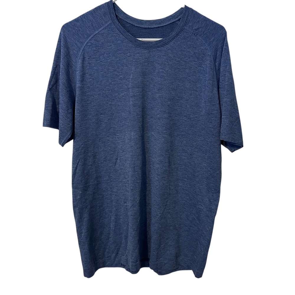 Lululemon Men's Metal Vent Tech Short Sleeve Shirt - Blue (Size L)